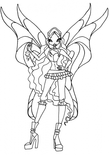 Winx Club Aisha coloring page image