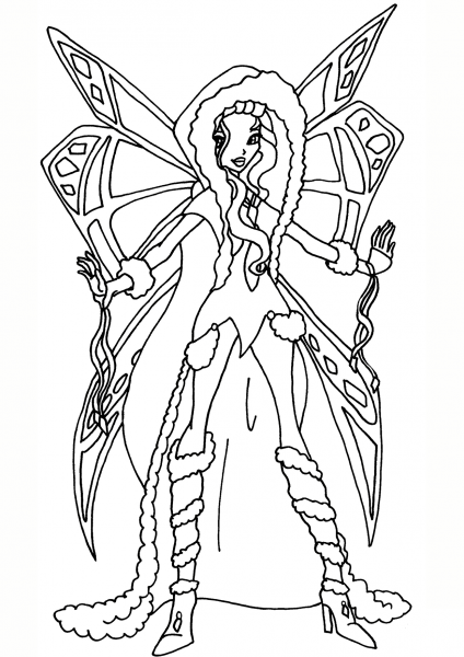 Winx Club Aurora coloring page image