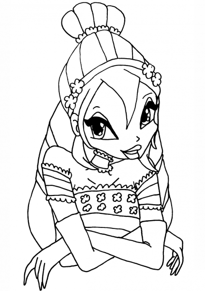 Winx Club Bloom coloring page image