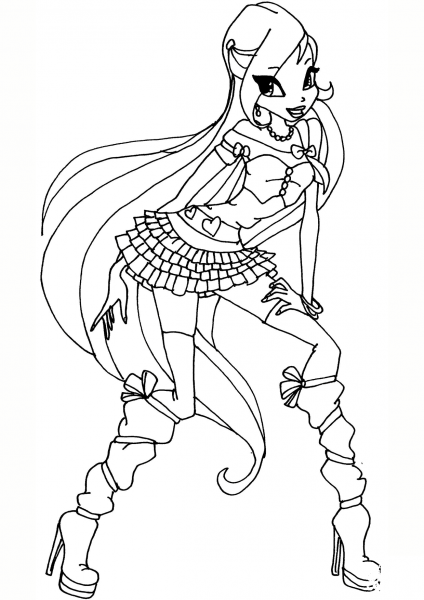 Winx Club Bloom coloring page image