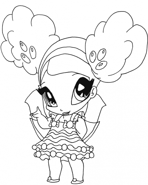 Winx Club Caramel Pixie coloring page image