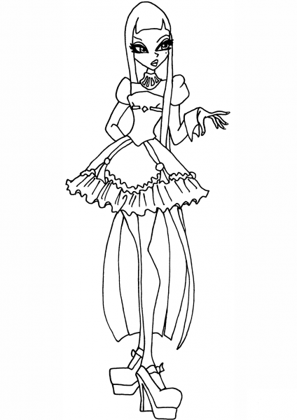 Winx Club Chimera coloring page image