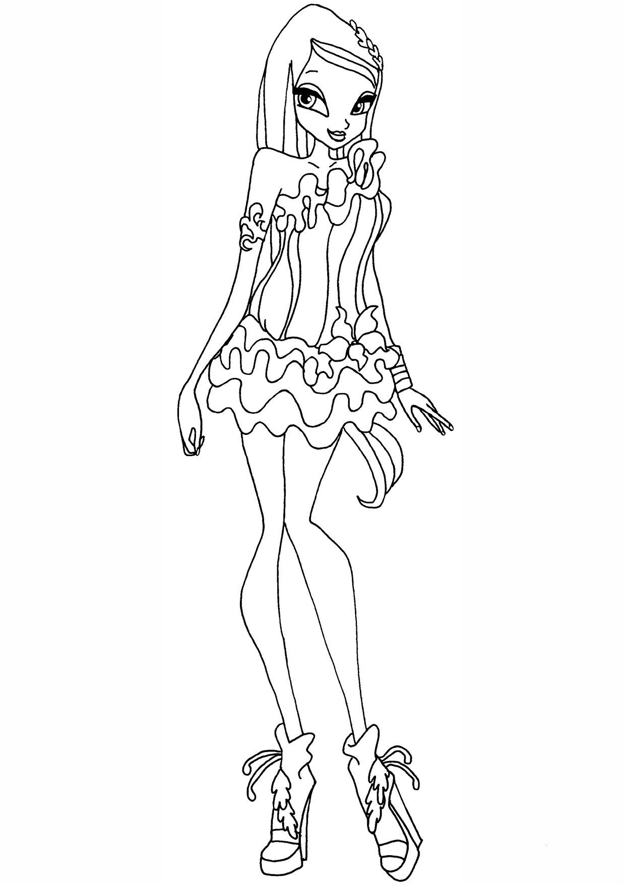 Winx Club Crystal Coloring Page Colouringpages