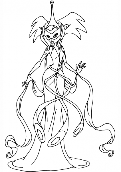 Winx Club Daphne coloring page image