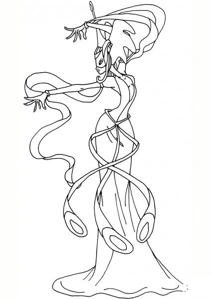 Winx Club Daphne coloring page image