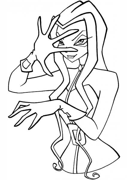 Winx Club Darcy coloring page image