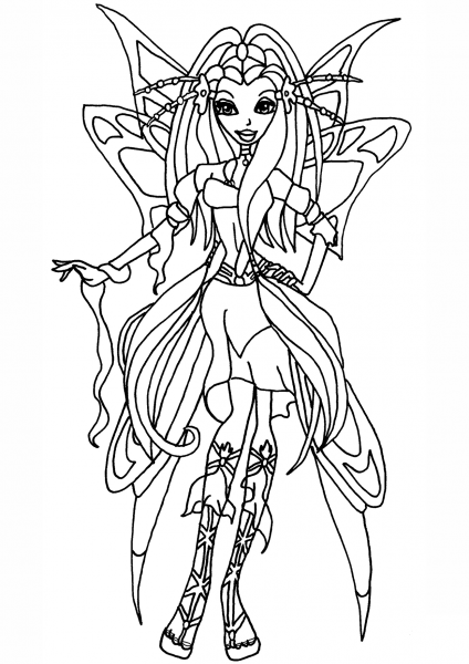 Winx Club Diana coloring page image