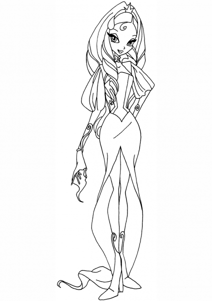 Winx Club Diaspro coloring page image