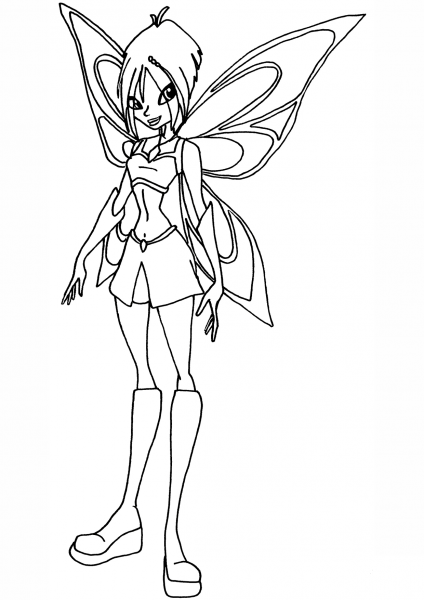 Winx Club Fairy Mirta coloring page image