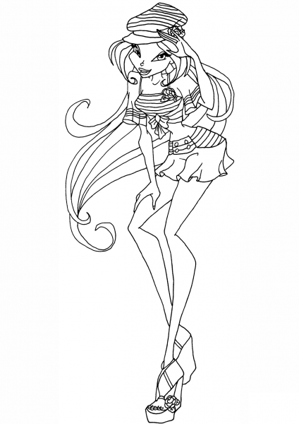 Winx Club Flora coloring page image