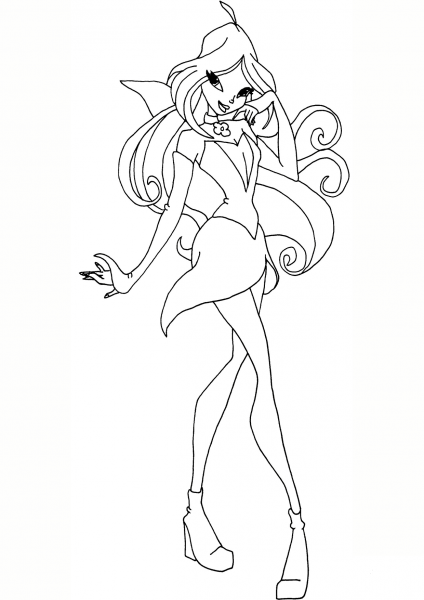 Winx Club Flora coloring page image
