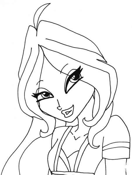 Winx Club Flora coloring page image