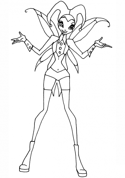 Winx Club Francis Fairy coloring page image