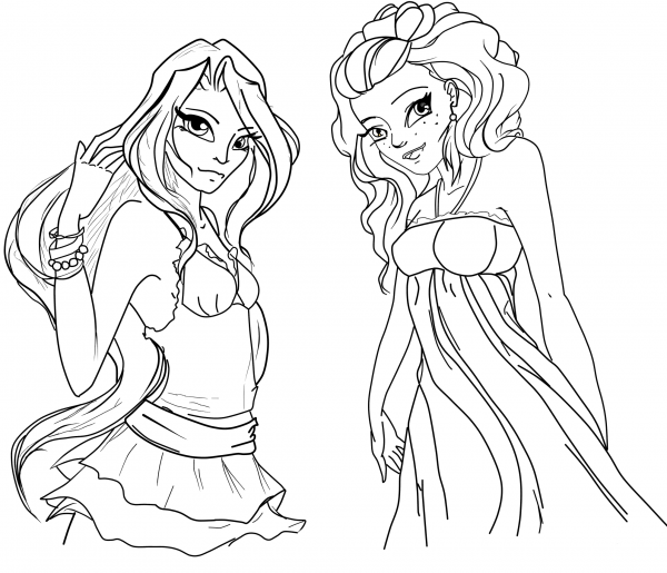 Winx Club Girls coloring page image