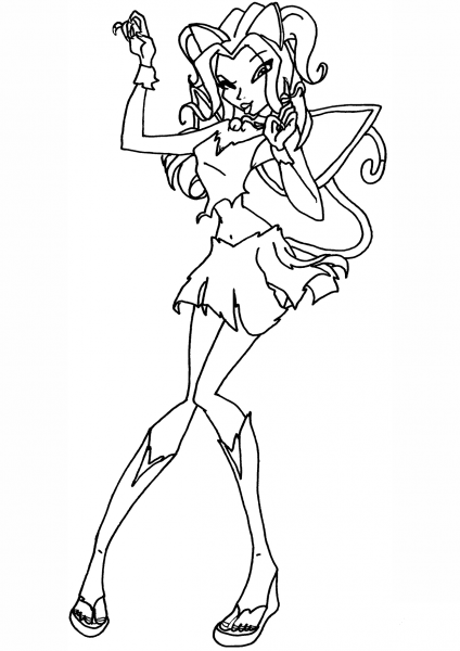 Winx Club Katy Fairy coloring page image