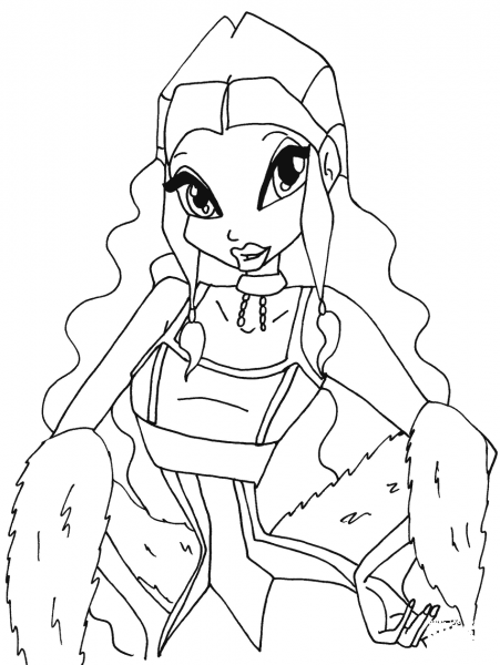 Winx Club Layla coloring page image