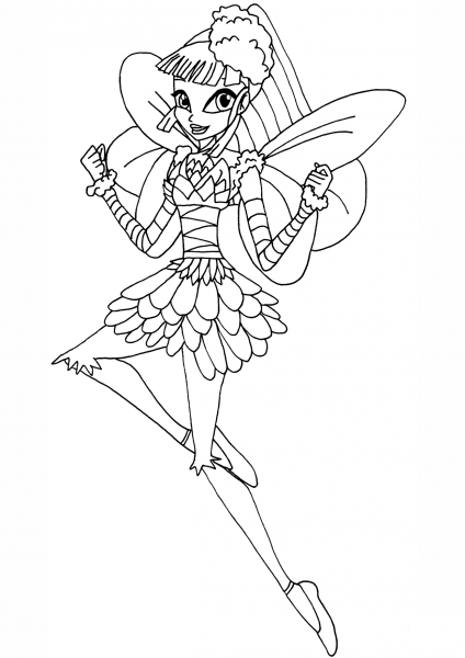 Winx Club Miele coloring page image