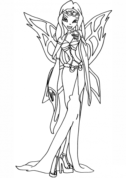 Winx Club Morgana coloring page image