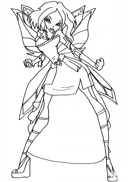 Winx Club Nebula coloring page image