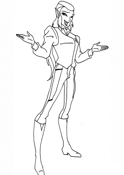 Winx Club Palladium coloring page image