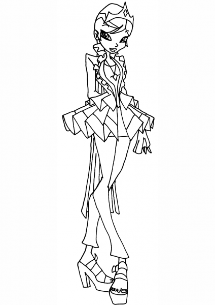 Winx Club Princess Galatea coloring page image