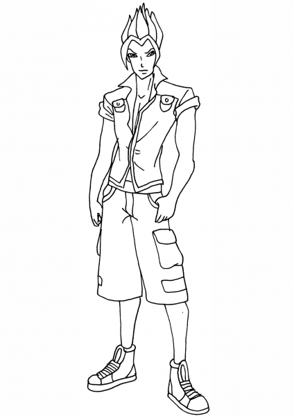 Winx Club Riven coloring page image