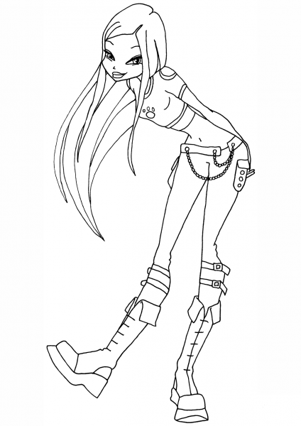 Winx Club Roxy coloring page image