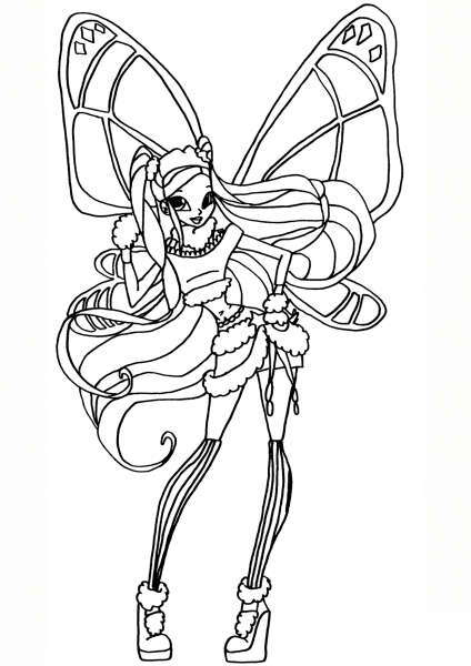 Winx Club Stella 2 coloring page image