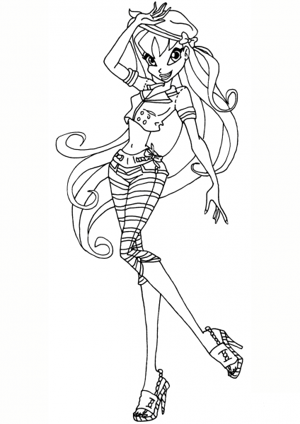 Winx Club Stella coloring page image