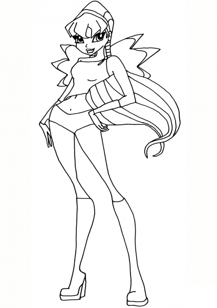 Winx Club Stella coloring page image