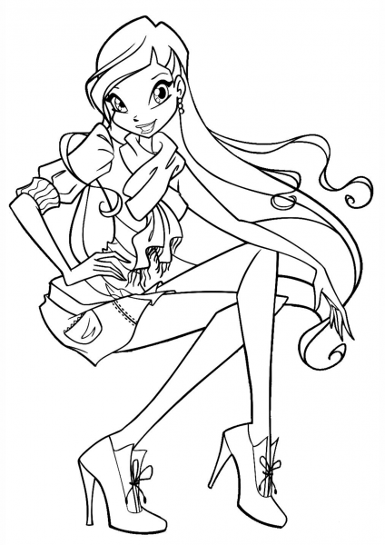 Winx Club Stella coloring page image