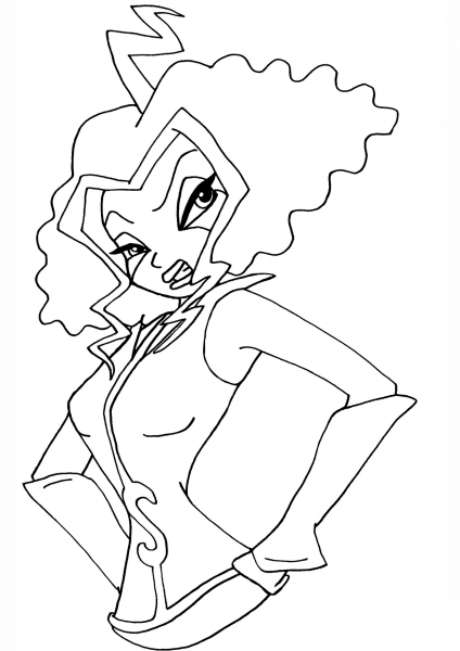 Winx Club Stormy coloring page image