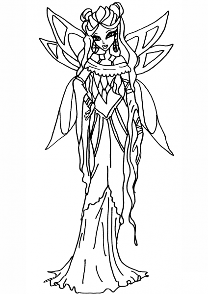 Winx Club Sybilla coloring page image