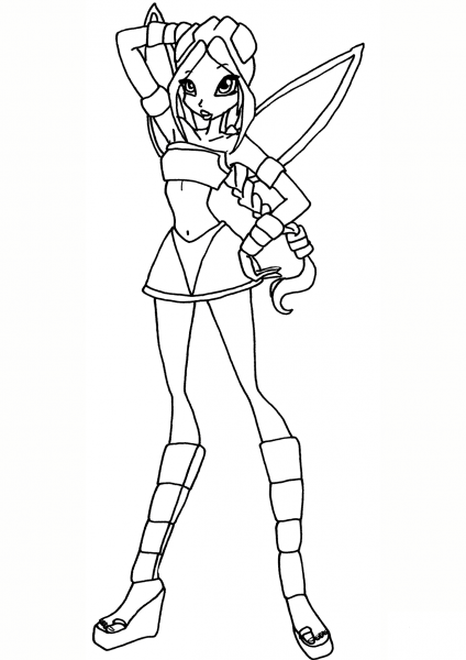 Winx Club Sylicia Fairy coloring page image