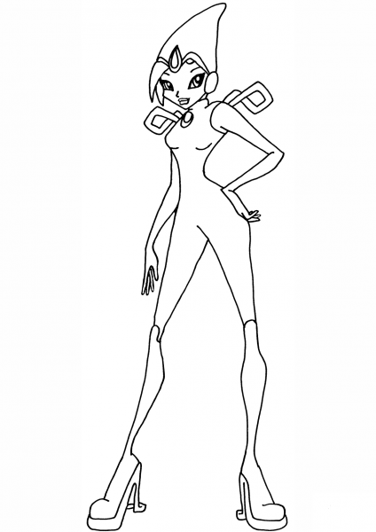 Winx Club Tecna coloring page image