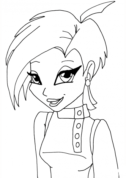 Winx Club Tecna coloring page image