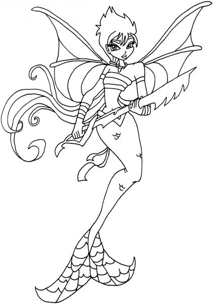 Winx Club Tressa coloring page image