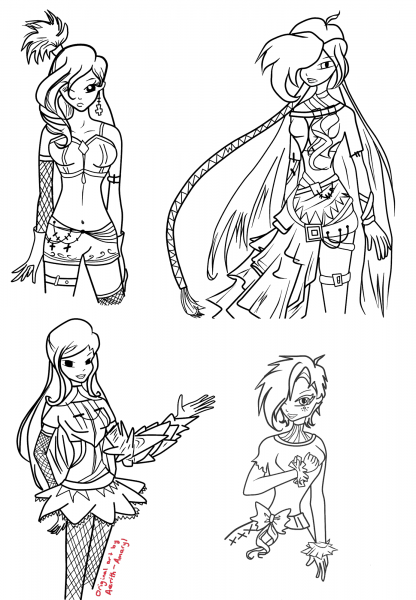 Winx Girls coloring page image
