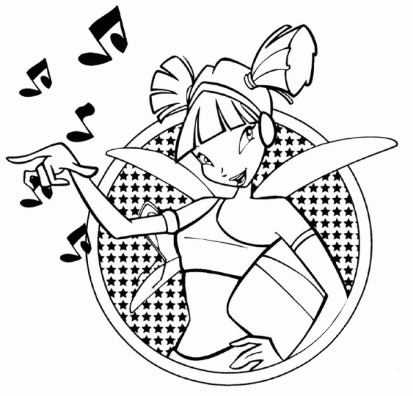 Winx Musa  coloring page image