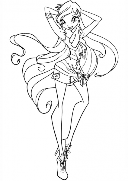 Winx Stella coloring page image