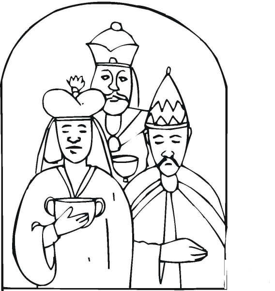 Wise Men Came With Gifts To Worship Little Jesus  coloring page image
