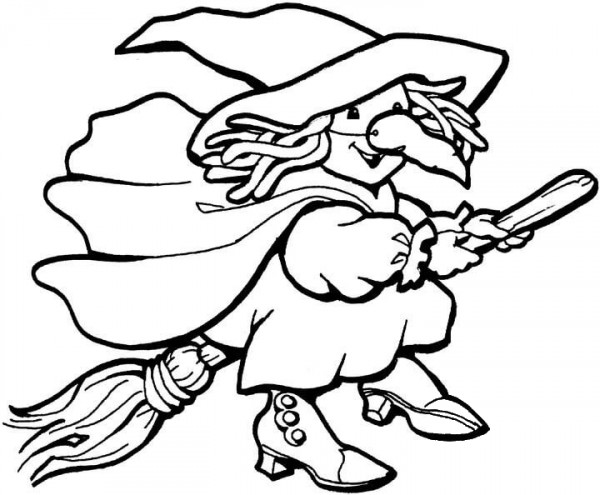 Witch  coloring page image