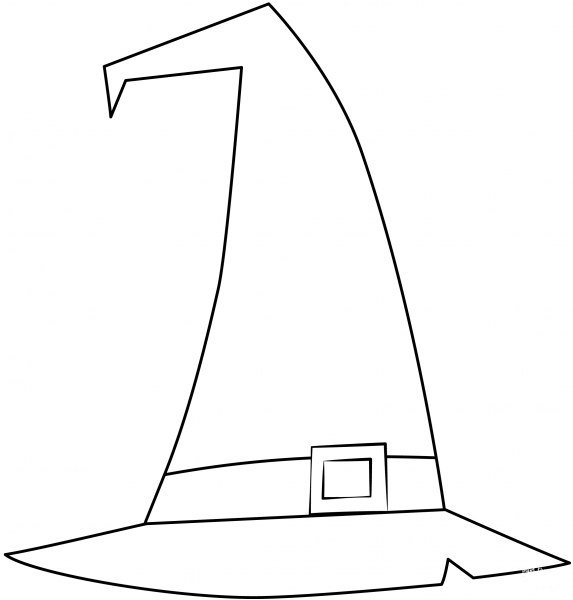 Witch Hat coloring page image
