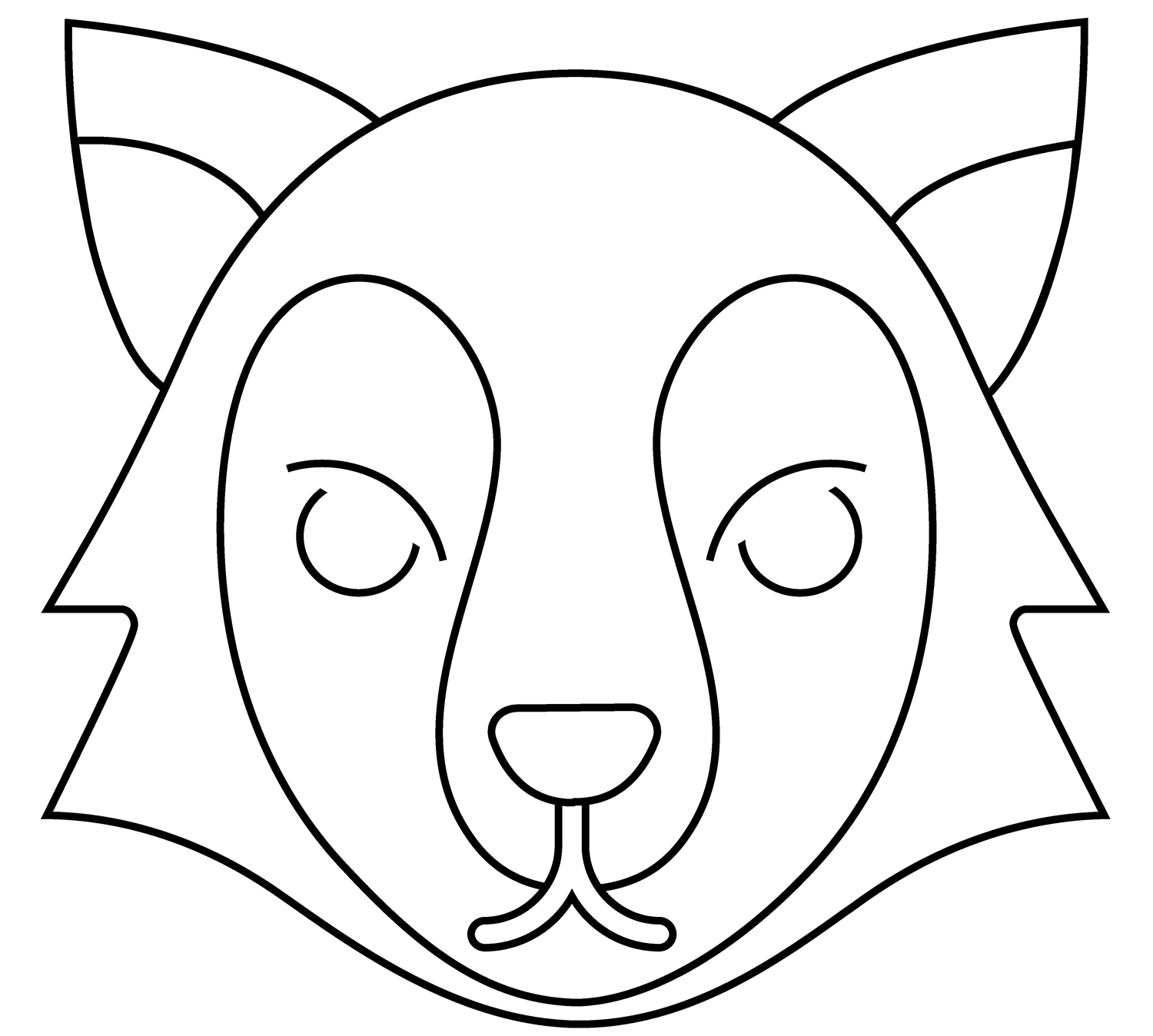 Wolf Emoji coloring page - ColouringPages