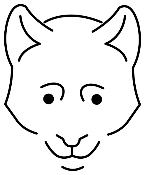 Wolf Emoji coloring page image