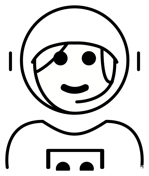 Woman Astronaut Emoji coloring page image