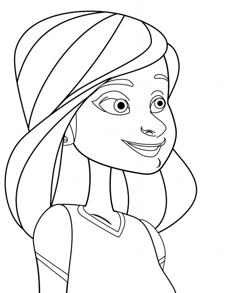 Woman coloring page image