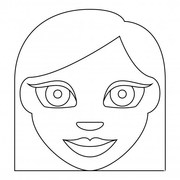 Woman coloring page image