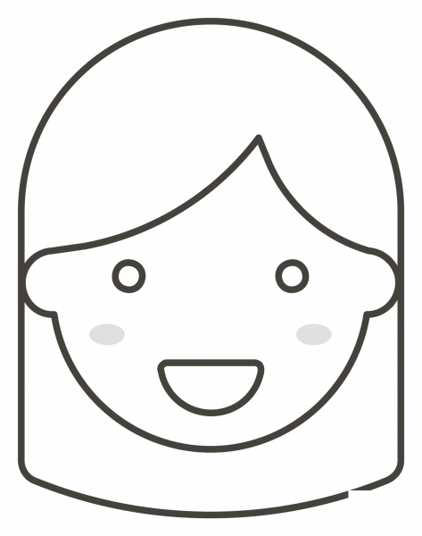 Woman coloring page image
