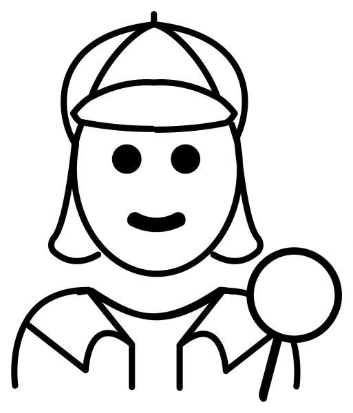 Woman Detective Emoji coloring page image